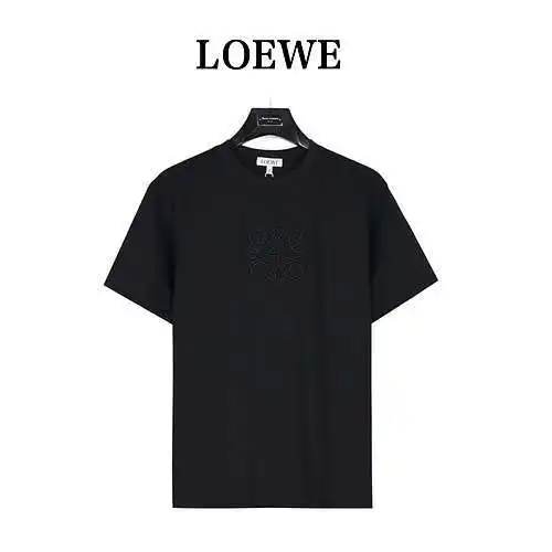 LE/Loewe 24ss dark pattern logo embroidered logo short-sleeved T-shirt