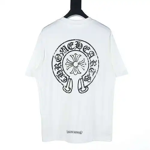Crow Heart CH Horseshoe print front and rear short-sleeved T-shirt