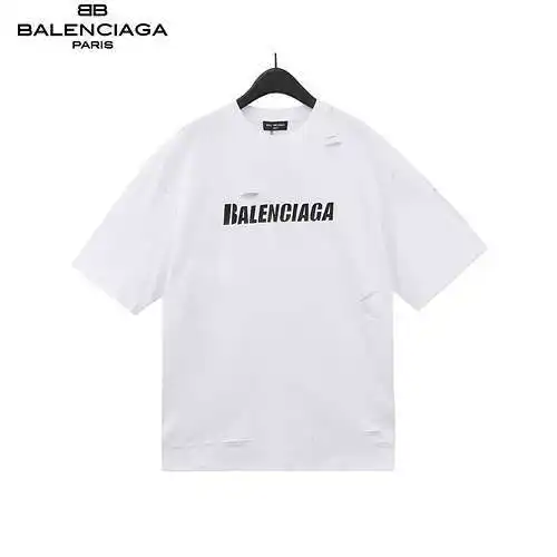 BLCG/Balenciaga ripped and cracked short sleeves
