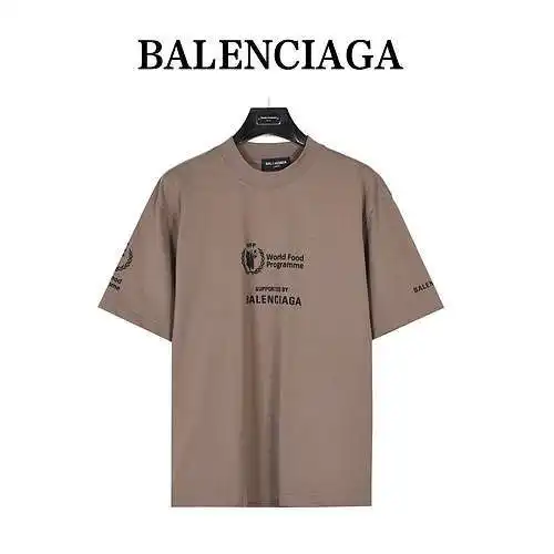 Balenciaga BLCG 24ss printed frayed damaged short sleeves