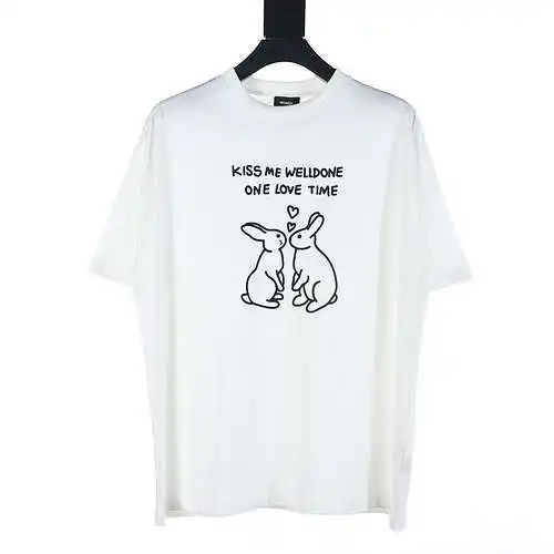 WE11*DONE 24FW Love bunny printed short-sleeved T-shirt