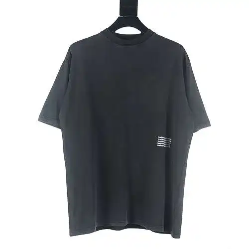 WE11*DONE 24FW Four lines of small letters printed short-sleeved T-shirt