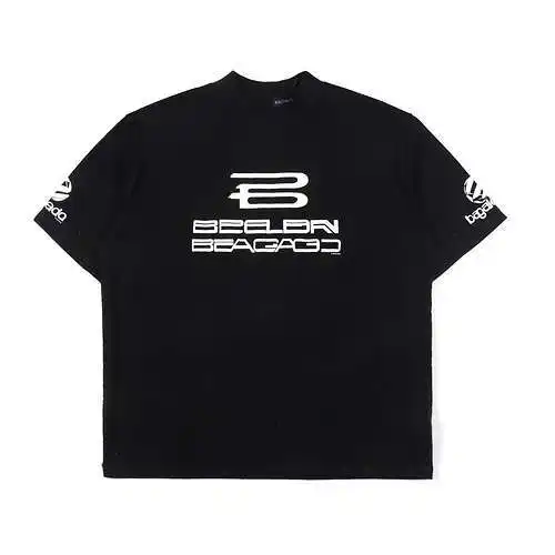 Balenciaga BLCG 24SS AI design logo washed holed distressed short-sleeved T-shirt