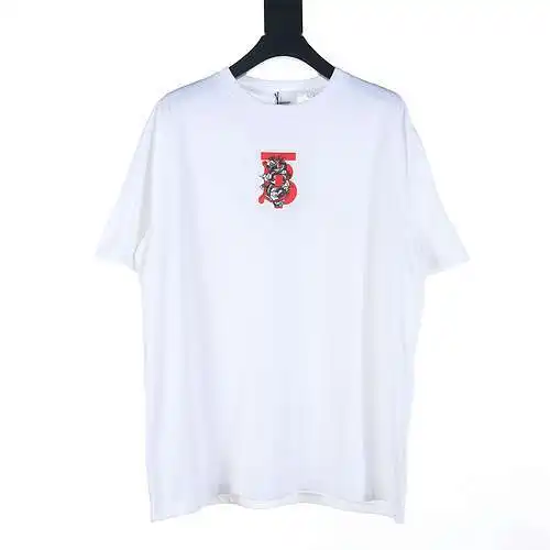 Burberry BBR Year of the Dragon Limited Candle Dragon BT printed short-sleeved T-shirt