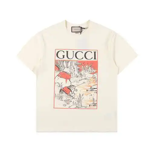 GC Gucci new frog prince pattern printed short sleeves