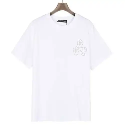 CH/Cro Heart Sanskrit embroidered silver thread embroidered short-sleeved T-shirt