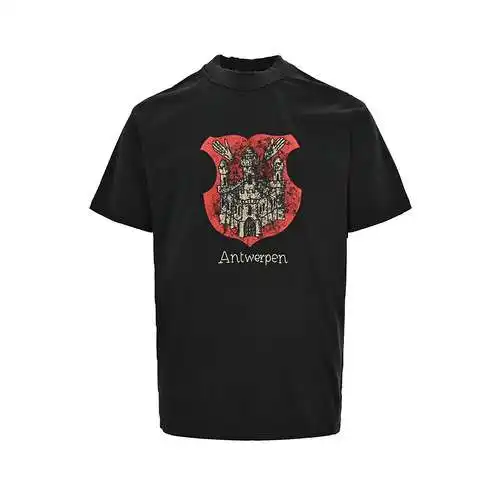 BLCG/Balenciaga 24ss castle distressed heavy-duty washed short-sleeves