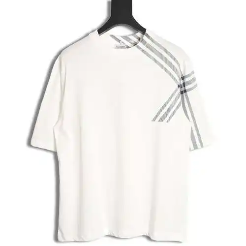 BBR Burberry 24SS Cross Stripe Short Sleeve T-Shirt