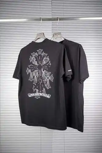 Crow Heart Cross Short Sleeve Black