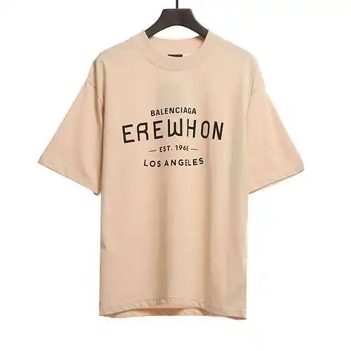 BLCG Balenciaga co-branded EREWHON printed short sleeves apricot