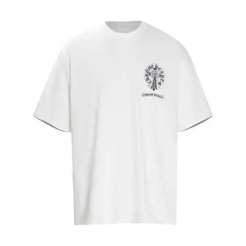 CH Crow Heart Sanskrit Horseshoe Print Short Sleeve