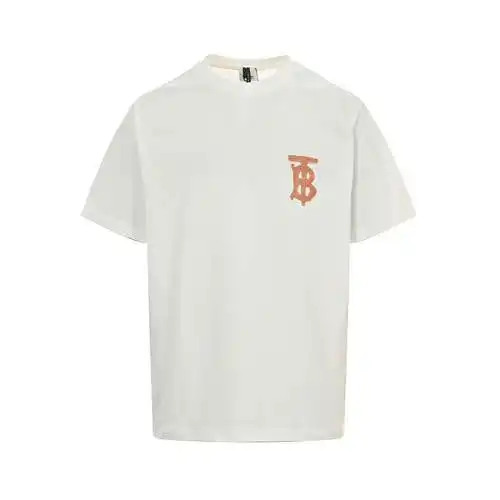 BBR/Burberry light brown TB graffiti logo printed short sleeves