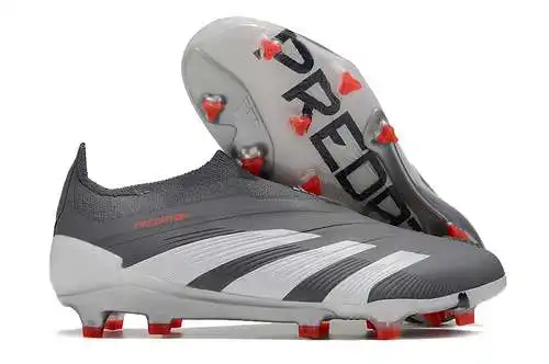 (Llegó) Zapatos de fútbol Adidas Falcon Essence totalmente tejidos de caña alta FG con cordones PRED
