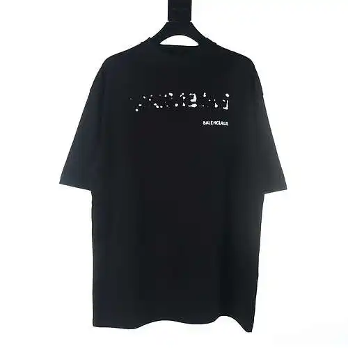 Balenciaga BLCG blurred letter print short-sleeved T-shirt