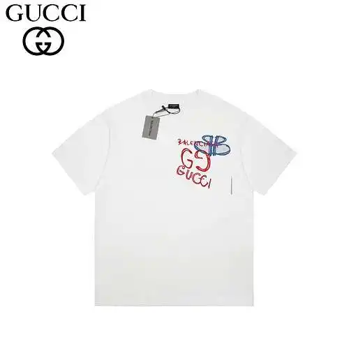 GC& BLCG joint style red and blue embroidered short sleeves