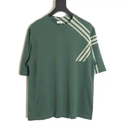 BBR Burberry 24SS Cross Stripe Short Sleeve T-Shirt