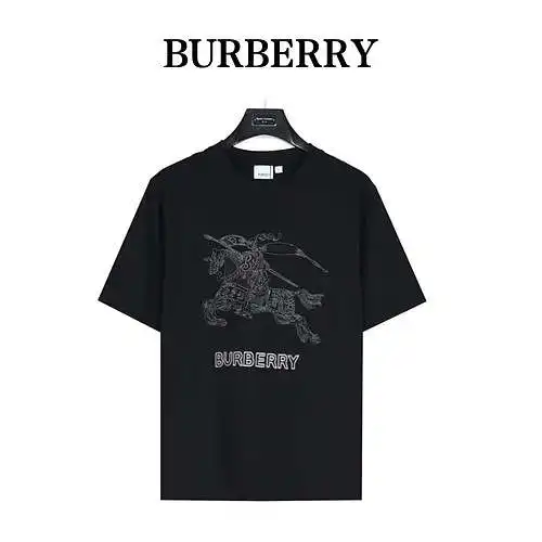 BBR/Burberry embroidered knight war horse logo short-sleeved T-shirt