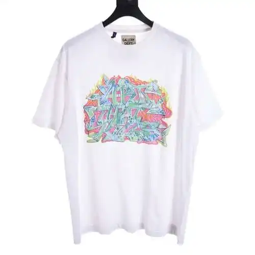 GD 23ss ATK flame graffiti letter print short sleeves
