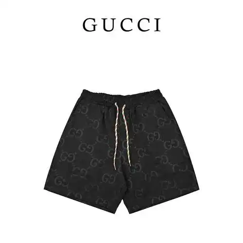 GC Gucci jacquard all over printed double G micro label drawstring shorts