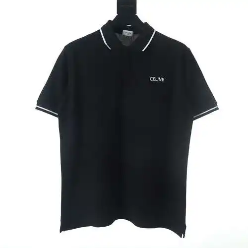 Celine CE 23SS short-sleeved polo shirt with chest embroidery