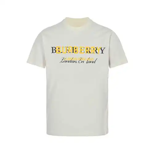 Burberry/BBR classic overlapping letter slogan chest printed short-sleeved T-shirt