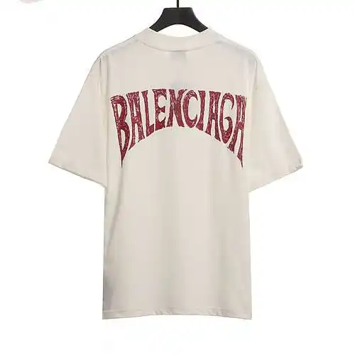 BLCG Balenciaga Fried Snowflake Back Print Short Sleeve White