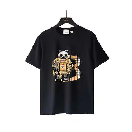 BBR Burberry Panda patch embroidered short-sleeved T-shirt