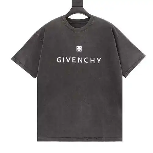 GVC washed letter print logo short-sleeved T-shirt