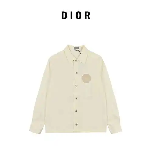 CD Dior 24SS new off-white cotton denim shirt