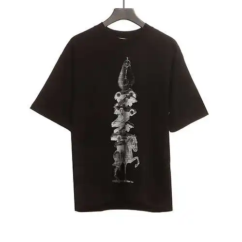 GC Gucci prop stacked printed short sleeves