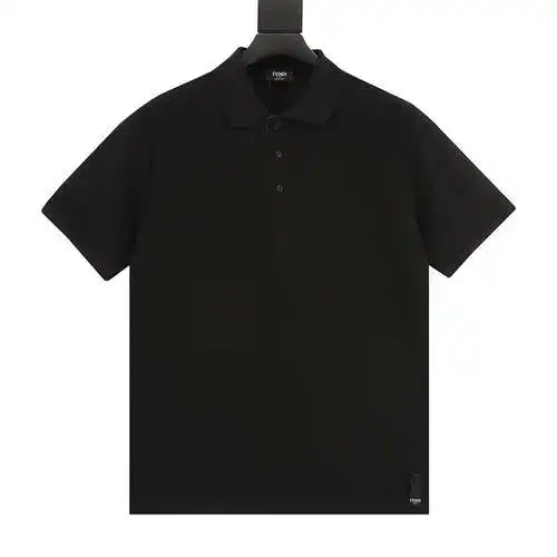 Fendi FD FF placket short-sleeved polo shirt