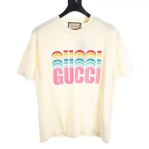 GC classic rainbow logo wide version short-sleeved T-shirt