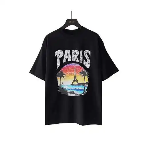 Balenciaga BLCG Coconut Tower Back Bat Logo Short Sleeve
