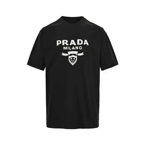 PRD/Prada 24ss knitted embroidered letter short sleeves