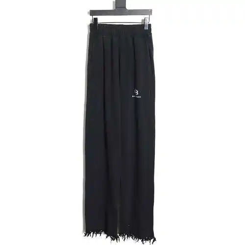 BLCG Balenciaga 24SS double ring embroidered fringed trousers