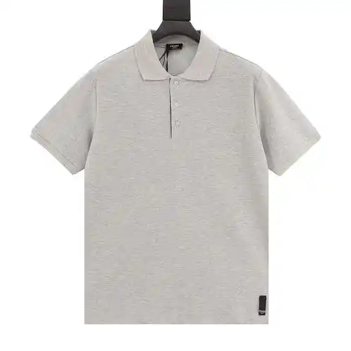 Fendi FD FF placket short-sleeved polo shirt