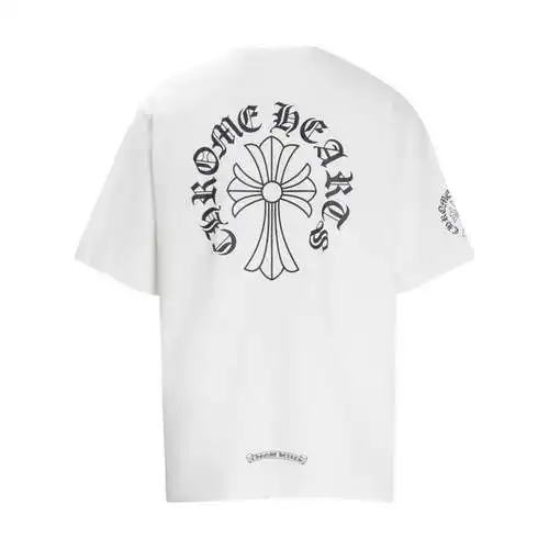CH Crow Heart Sanskrit Cross Print Short Sleeves