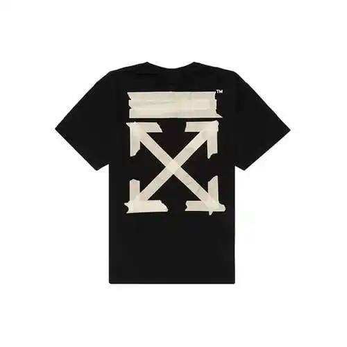 OW 20SS yellow tape arrow style short-sleeved T-shirt