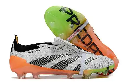 (Llegó) Zapatos de fútbol Adidas Falcon Essence totalmente tejidos de caña alta FG con cordones PRED