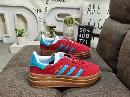 771DAdidas Originals Gazelle Bold W trébol de tres capas suela gruesa zapatillas deportivas retro ve
