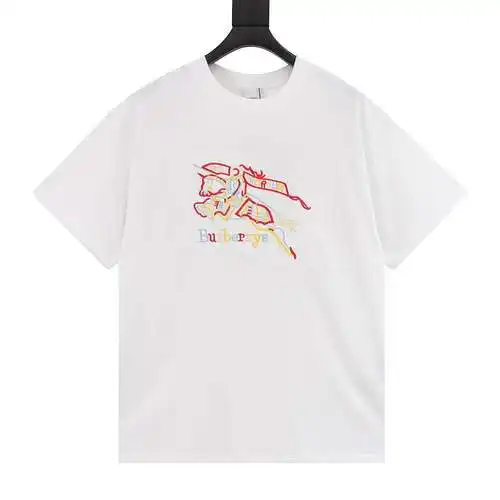 BBR colorful knight war horse logo three-dimensional embroidery short-sleeved T-shirt