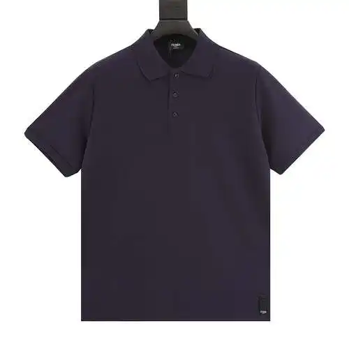 Fendi FD FF placket short-sleeved polo shirt