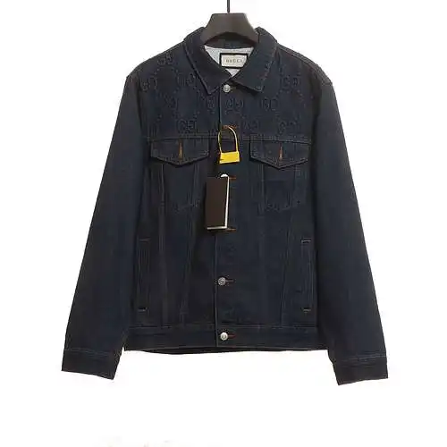 GC Gucci Interlocking G embossed denim jacket