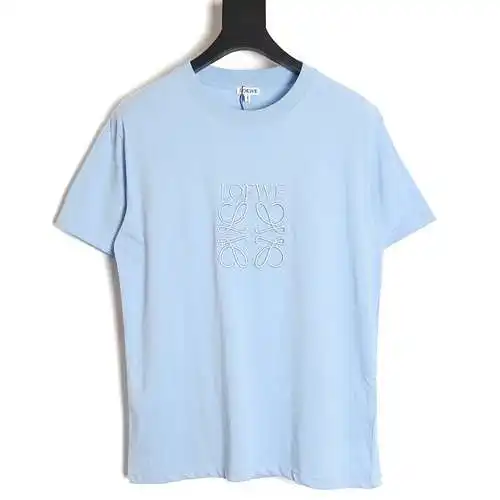 LE Loewe 24SS large embroidered logo short-sleeved T-shirt