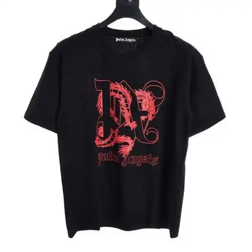 PALM*ANGELS Year of the Dragon 3D flying dragon printed short sleeves
