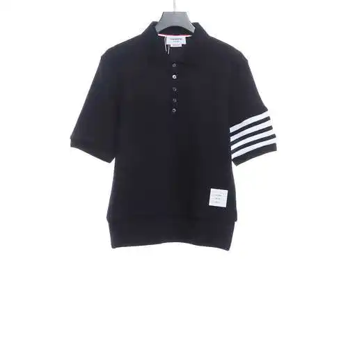 TB waffle sleeves four-bar POLO dark blue