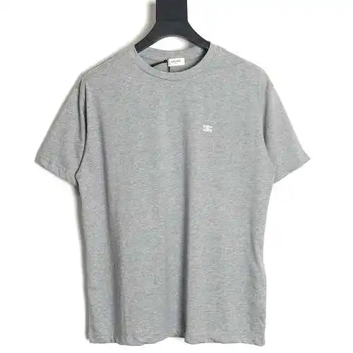 CE Celine 24SS Arc de Triomphe small logo embroidered short-sleeved T-shirt