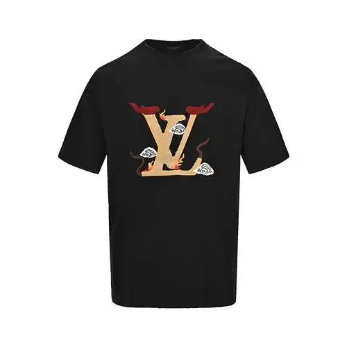 LV/Louis Vuitton 24ss Year of the Dragon presbyopia letter towel embroidered short sleeves