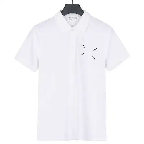 Margiela MM6 24SS back printing high-end goods summer men's lapel short-sleeved T-shirt POLO shirt