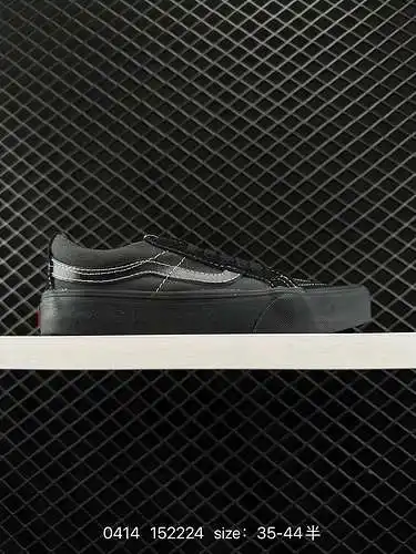 2 Nuevas zapatillas de deporte de lona de línea blanca y negra SK8-LOW informales de corte bajo de V